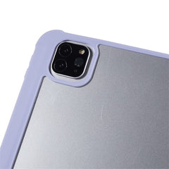 For iPad Pro 12.9 (2018) / (2020) / (2021) / (2022) Anti-Drop Tri-fold Stand Case PU Leather + TPU + Acrylic Tablet Slim Case Shockproof Cover