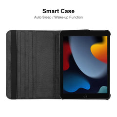 Étui antichoc ENKAY pour iPad (2025) / 10.9 (2022) en cuir PU avec support rotatif à 360 degrés et texture litchi 