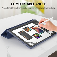 For iPad Pro 12.9 (2020) / (2021) / (2022) PU Leather Trifold Stand Cover Auto Sleep / Wake Smart Tablet Case with Pencil Holder