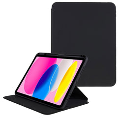 MUTURAL for iPad (2025) / 10.9 (2022) PU Leather Stand Tablet Case Clear Transparent Back Shockproof Protective Cover with Pen Holder