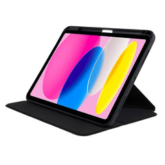 MUTURAL for iPad (2025) / 10.9 (2022) PU Leather Stand Tablet Case Clear Transparent Back Shockproof Protective Cover with Pen Holder