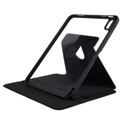 MUTURAL for iPad (2025) / 10.9 (2022) PU Leather Stand Tablet Case Clear Transparent Back Shockproof Protective Cover with Pen Holder
