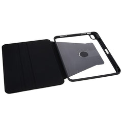 MUTURAL for iPad (2025) / 10.9 (2022) PU Leather Stand Tablet Case Clear Transparent Back Shockproof Protective Cover with Pen Holder