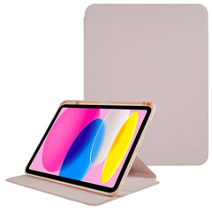 MUTURAL for iPad (2025) / 10.9 (2022) PU Leather Stand Tablet Case Clear Transparent Back Shockproof Protective Cover with Pen Holder