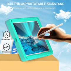 Étui pour tablette iPad (2025) / 10.9 (2022) avec dragonne, béquille rotative, texture nid d'abeille, anti-chute, avec bandoulière 