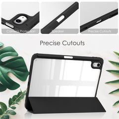 For iPad (2025) / 10.9 (2022) Shockproof Tablet Case PU Leather + TPU + Acrylic Anti-Drop Protective Cover with Stand / Pen Slot