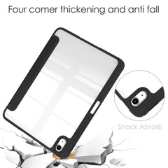 For iPad (2025) / 10.9 (2022) Shockproof Tablet Case PU Leather + TPU + Acrylic Anti-Drop Protective Cover with Stand / Pen Slot