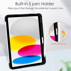 For iPad (2025) / 10.9 (2022) Shockproof Tablet Case PU Leather + TPU + Acrylic Anti-Drop Protective Cover with Stand / Pen Slot