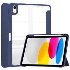 For iPad (2025) / 10.9 (2022) Shockproof Tablet Case PU Leather + TPU + Acrylic Anti-Drop Protective Cover with Stand / Pen Slot