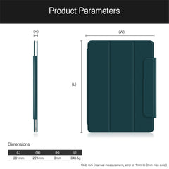 For iPad Pro 12.9 (2022) / (2021) / (2020) Anti-drop PU Leather Tablet Case Magnetic Closure Tri-fold Stand Flip Protective Cover
