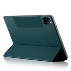 For iPad Pro 12.9 (2022) / (2021) / (2020) Anti-drop PU Leather Tablet Case Magnetic Closure Tri-fold Stand Flip Protective Cover