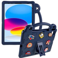 For iPad (2025) / 10.9 (2022) Drop-Proof EVA Tablet Cover Protective Case with Kickstand