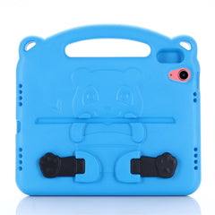 For iPad (2025) / 10.9 (2022) Cartoon Panda EVA Tablet Case Kickstand Hand Grip Shock-Absorbing Protective Cover