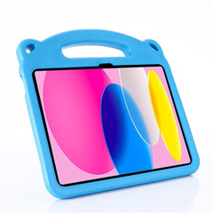 For iPad (2025) / 10.9 (2022) Cartoon Panda EVA Tablet Case Kickstand Hand Grip Shock-Absorbing Protective Cover