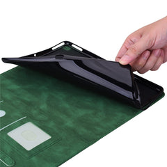 For iPad (2025) / 10.9 (2022) Butterfly Flower Imprinted PU Leather Card Holder Stand Smart Tablet Case with Pencil Holder