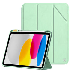 Étui de protection en cuir avec découpes précises pour iPad (2025) / 10.9 (2022) de NILLKIN, avec fonction veille/réveil automatique et support 