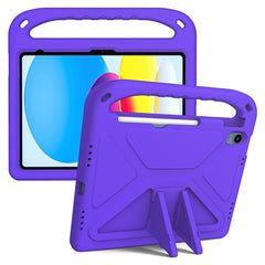 Für iPad (2025) / 10.9 (2022) Tragbare Handgriff-EVA-Tablet-Hülle Faltbarer Ständer Stoßfeste Schutzhülle 