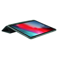 For iPad Pro 12.9 (2022) / (2021) / (2020) Skin-touch PU Leather Case Full Protection Tri-fold Stand Tablet Cover with Auto Wake / Sleep Cover and Pen Slot
