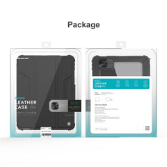 Étui en cuir PU pour tablette NILLKIN Armor Pro Series pour iPad (2025) / 10.9 (2022), avec coque coulissante pour appareil photo et support 