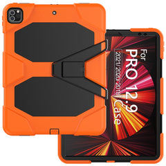 For iPad Pro 12.9 (2022) / (2021) / (2020) / (2018) Protective Case Anti-Fall PC + Silicone Case Scratch-Proof Kickstand Tablet Cover