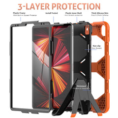 For iPad Pro 12.9 (2022) / (2021) / (2020) / (2018) Protective Case Anti-Fall PC + Silicone Case Scratch-Proof Kickstand Tablet Cover