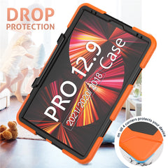 For iPad Pro 12.9 (2022) / (2021) / (2020) / (2018) Protective Case Anti-Fall PC + Silicone Case Scratch-Proof Kickstand Tablet Cover