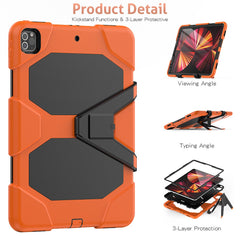For iPad Pro 12.9 (2022) / (2021) / (2020) / (2018) Protective Case Anti-Fall PC + Silicone Case Scratch-Proof Kickstand Tablet Cover