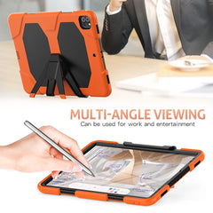 For iPad Pro 12.9 (2022) / (2021) / (2020) / (2018) Protective Case Anti-Fall PC + Silicone Case Scratch-Proof Kickstand Tablet Cover