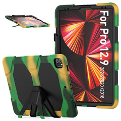 For iPad Pro 12.9 (2022) / (2021) / (2020) / (2018) Protective Case Anti-Fall PC + Silicone Case Scratch-Proof Kickstand Tablet Cover