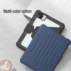 NILLKIN Bumper Leather Case Pro für iPad (2025) / 10.9 (2022) Abnehmbare Tablet-Hülle aus PU-Leder mit Standfunktion 