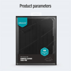 NILLKIN Bumper Leather Case Pro für iPad (2025) / 10.9 (2022) Abnehmbare Tablet-Hülle aus PU-Leder mit Standfunktion 