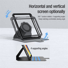 NILLKIN Bumper Leather Case Pro für iPad (2025) / 10.9 (2022) Abnehmbare Tablet-Hülle aus PU-Leder mit Standfunktion 
