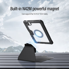 NILLKIN Bumper Leather Case Pro für iPad (2025) / 10.9 (2022) Abnehmbare Tablet-Hülle aus PU-Leder mit Standfunktion 