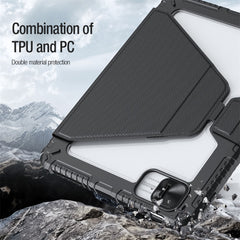 NILLKIN Bumper Leather Case Pro für iPad (2025) / 10.9 (2022) Abnehmbare Tablet-Hülle aus PU-Leder mit Standfunktion 