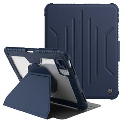 NILLKIN Bumper Leather Case Pro für iPad (2025) / 10.9 (2022) Abnehmbare Tablet-Hülle aus PU-Leder mit Standfunktion 