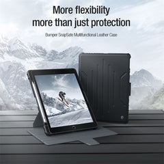 NILLKIN Pro Leather Drop-proof Tablet Case for iPad 10.2 (2021) / (2019) / (2020) , Detachable Tablet Case 360-degree Rotary Stand Cover