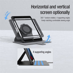 NILLKIN Pro Leather Drop-proof Tablet Case for iPad 10.2 (2021) / (2019) / (2020) , Detachable Tablet Case 360-degree Rotary Stand Cover