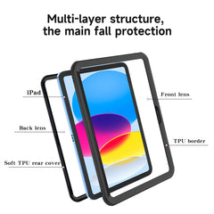 For iPad (2025) / 10.9 (2022) IP68 Waterproof Case 2m Drop Protection Dustproof Armor Defender Cover