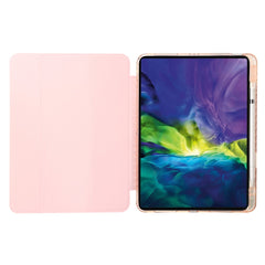 For iPad Pro 12.9-inch (2018) / (2020) / (2021) / (2022) Trifold Stand Tablet Case PU Leather + Clear Acrylic Shell