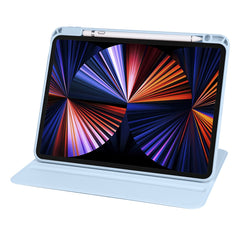 For iPad Pro 12.9-inch (2018) / (2020) / (2021) / (2022) PU Leather Cover Rotary Kickstand Acrylic Tablet Case with Pen Holder