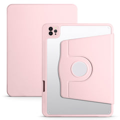 For iPad Pro 12.9-inch (2018) / (2020) / (2021) / (2022) PU Leather Cover Rotary Kickstand Acrylic Tablet Case with Pen Holder