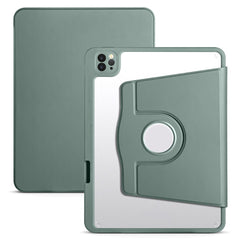 For iPad Pro 12.9-inch (2018) / (2020) / (2021) / (2022) PU Leather Cover Rotary Kickstand Acrylic Tablet Case with Pen Holder