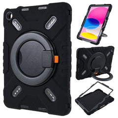 Étui PEPKOO pour tablette iPad (2025) / 10.9 (2022) avec rotation à 360 degrés et béquille en silicone + PC + ABS 