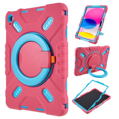 Étui PEPKOO pour tablette iPad (2025) / 10.9 (2022) avec rotation à 360 degrés et béquille en silicone + PC + ABS 