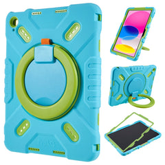 Étui PEPKOO pour tablette iPad (2025) / 10.9 (2022) avec rotation à 360 degrés et béquille en silicone + PC + ABS 
