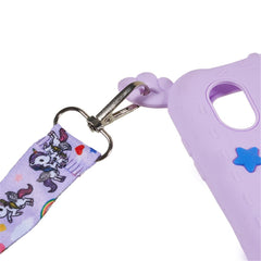 Cute Decor Tablet Shell for iPad (2025) / 10.9 (2022) Silicone+PC Tablet Cover Kickstand Case with Strap