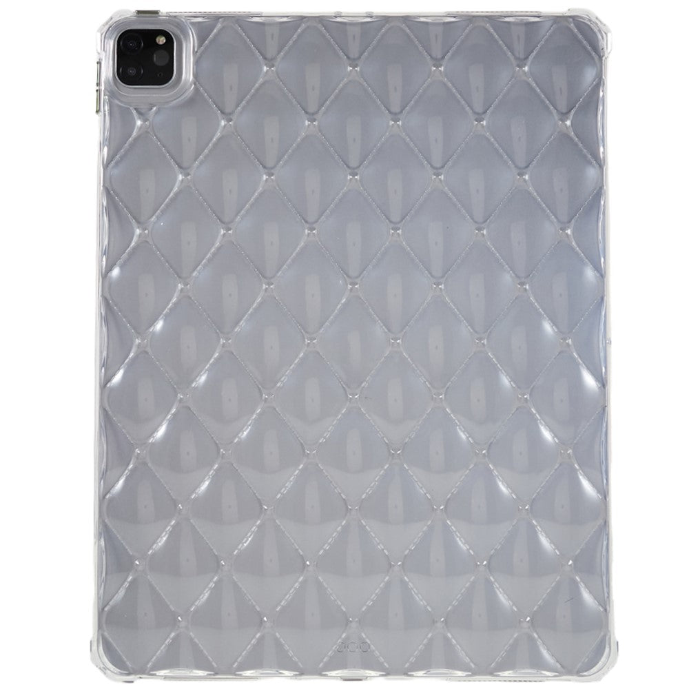 TPU Tablet Case for iPad Pro 12.9 (2022) / (2021) / (2020) Airbag Diamond Texture Clear Anti-drop Cover