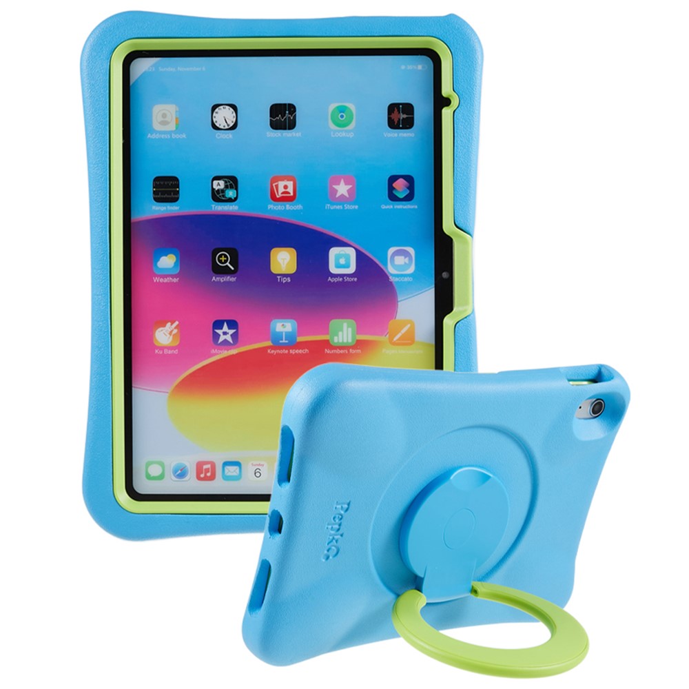 Étui antichoc PEPKOO pour iPad (2025) / 10.9 (2022) avec support rotatif à 360 degrés et protection EVA 