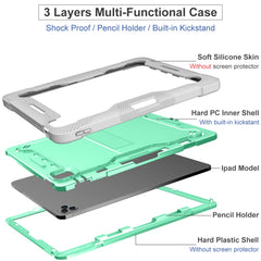 Étui de protection en silicone et PC avec porte-crayon pour iPad Pro 12.9 (2018) / (2020) / (2021) / (2022) 