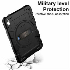 For iPad (2025) / 10.9 (2022) TPU+PC Tablet Case Rotating Hand Strap Kickstand Cover with Shoulder Strap